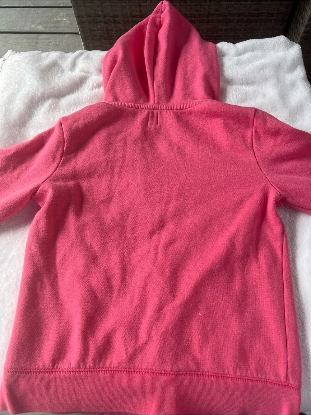 GAP Pink Hooded Zip-Up Sweatshirt with White Logo